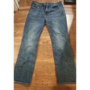 J Crew 770 Mens Japanese Kurabo Denim Jeans 32x30 Slim Straight Blue